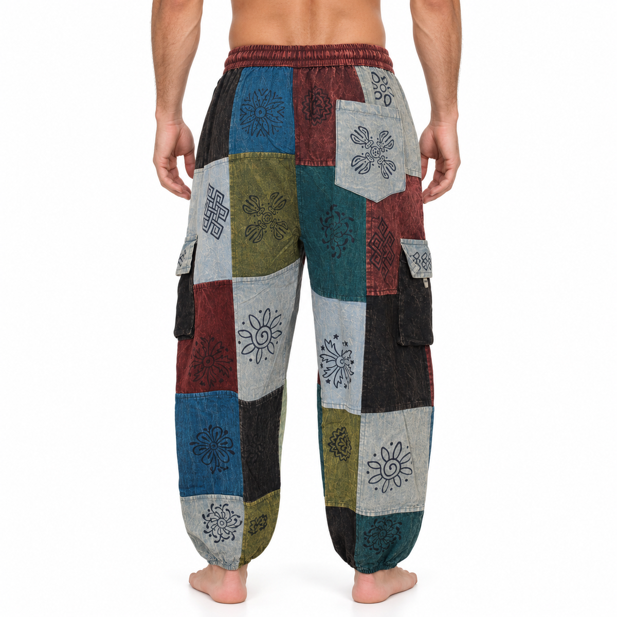 Multicolour Patchwork Harem Pants – view 4