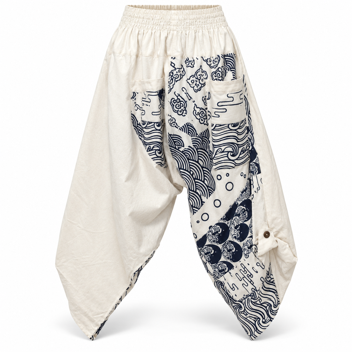 White Black Print Harem Pants – view 1