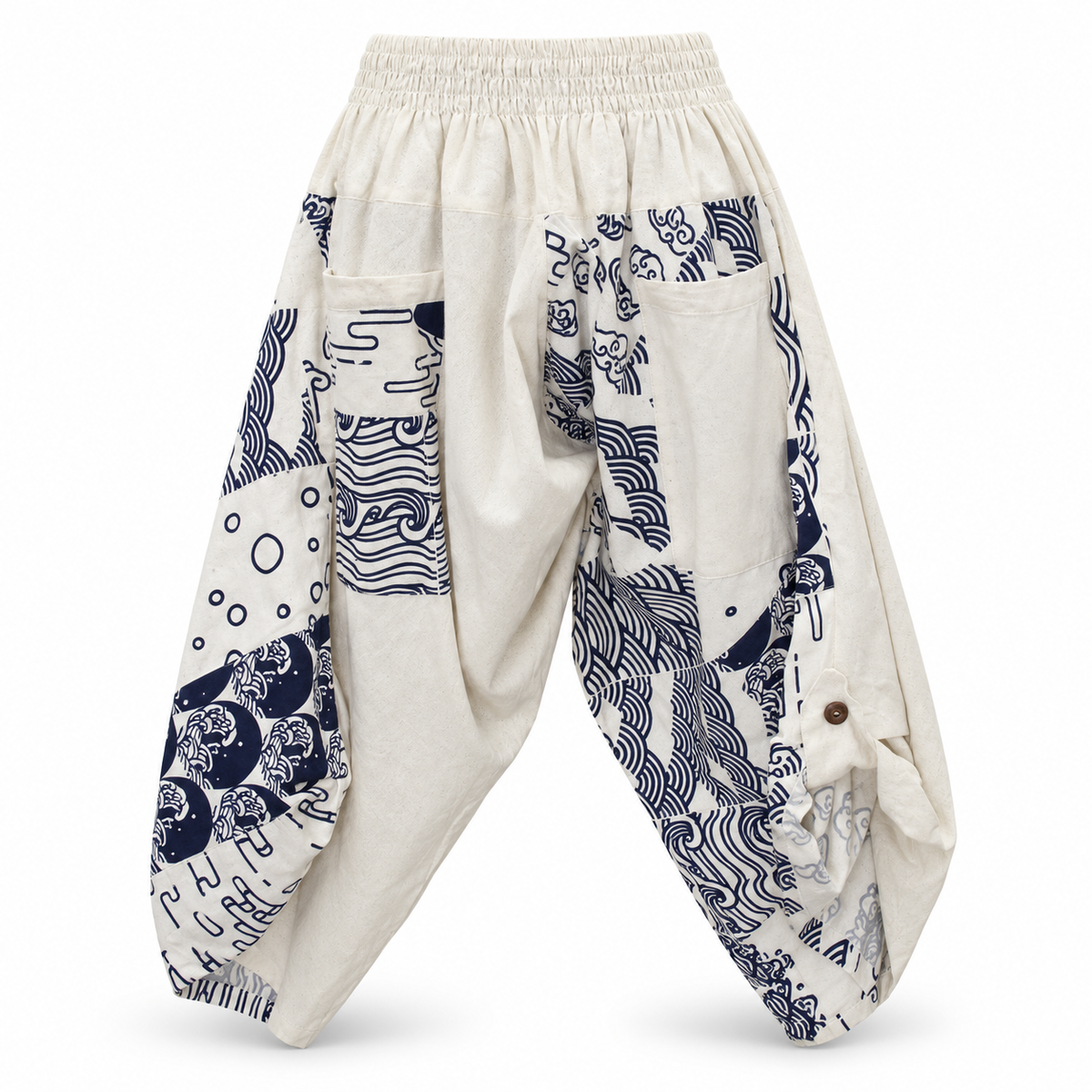White Black Print Harem Pants – view 5