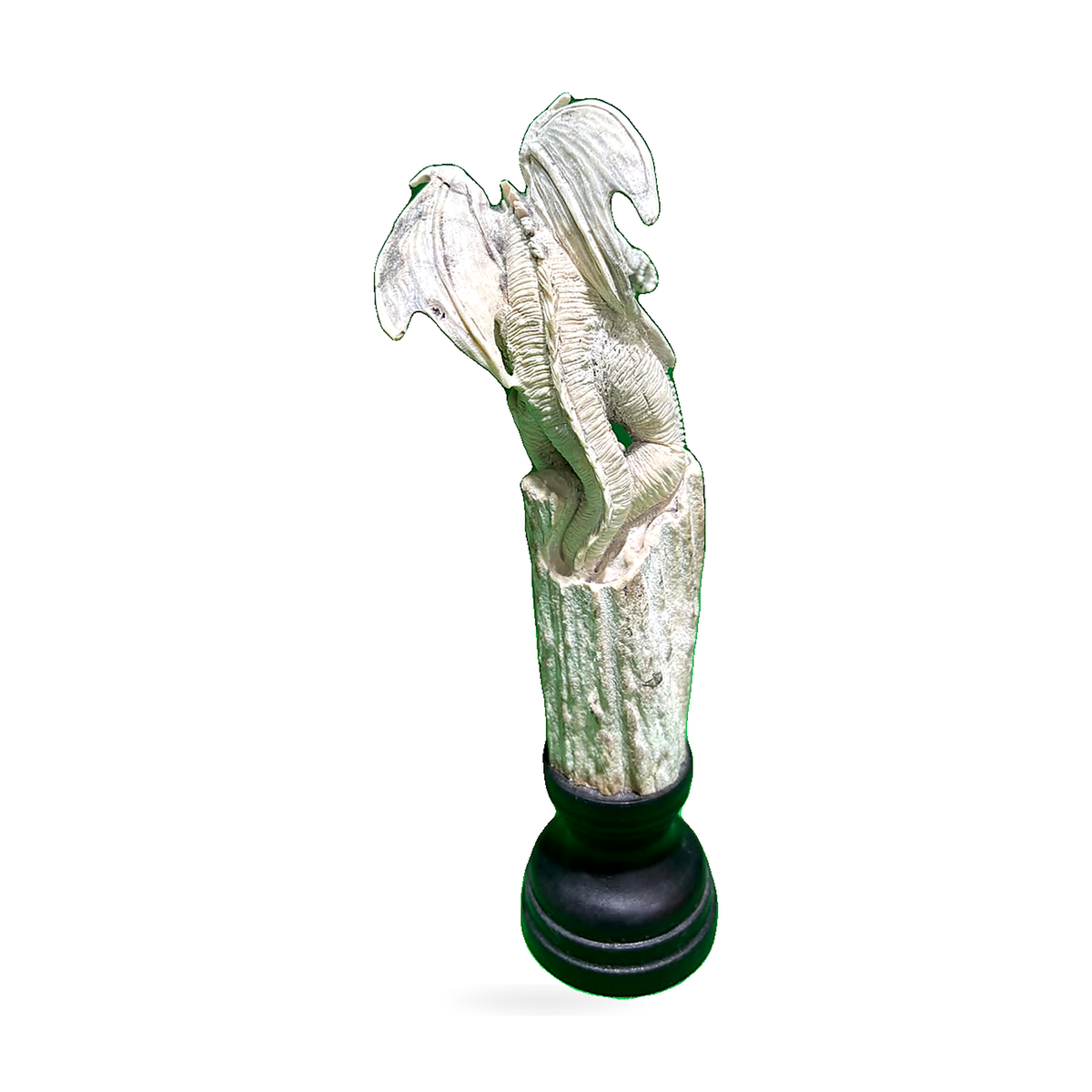 33 Carved Dragon Head on Display Stand - enlarged product view
