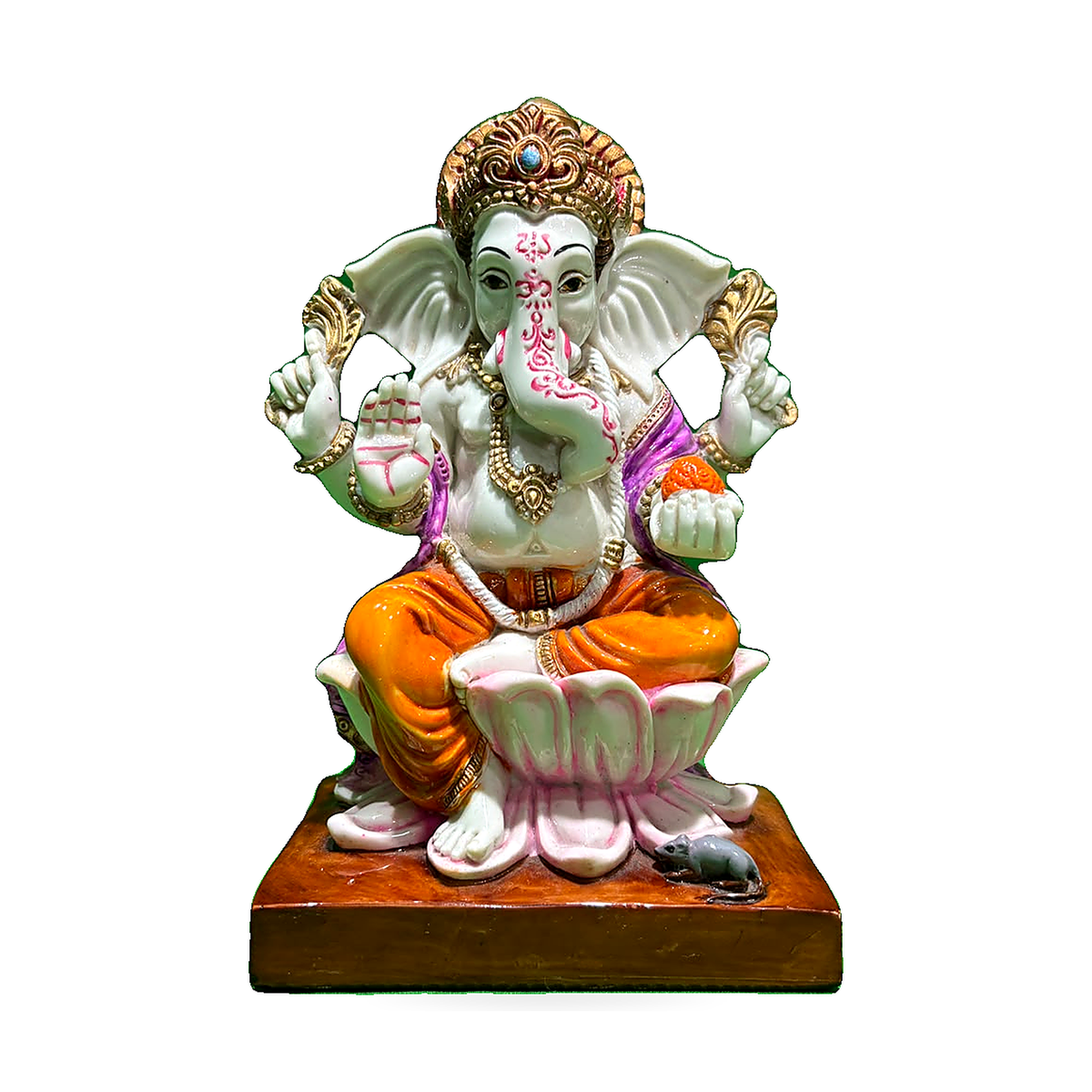 27 Hand-Painted Ganesha Statue - enlarged product view