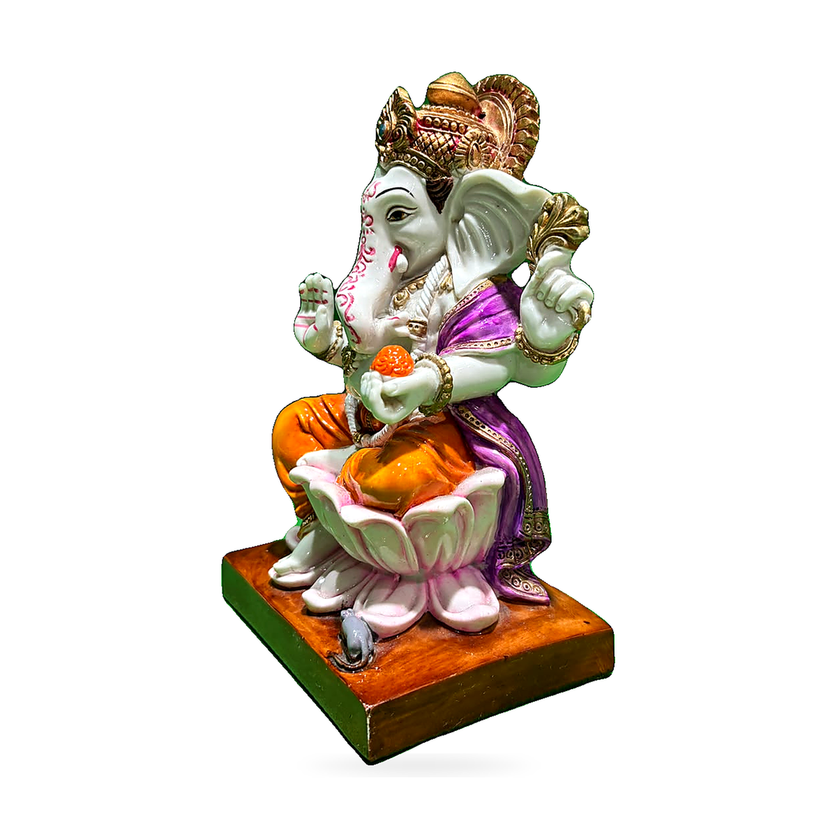 27 Hand-Painted Ganesha Statue - enlarged product view