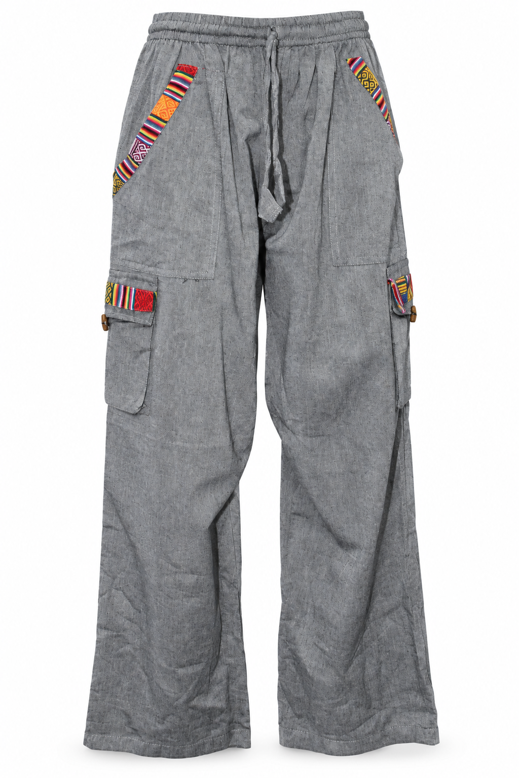Grey Multicolour Trim Cargo Pants – view 5
