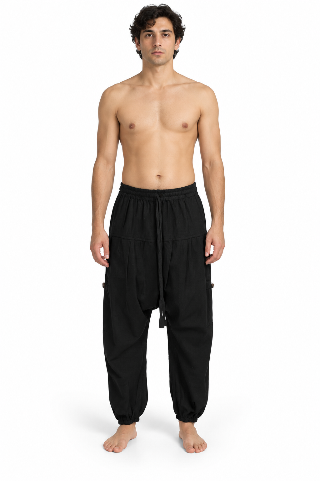 Black Plain Harem Pants – view 2