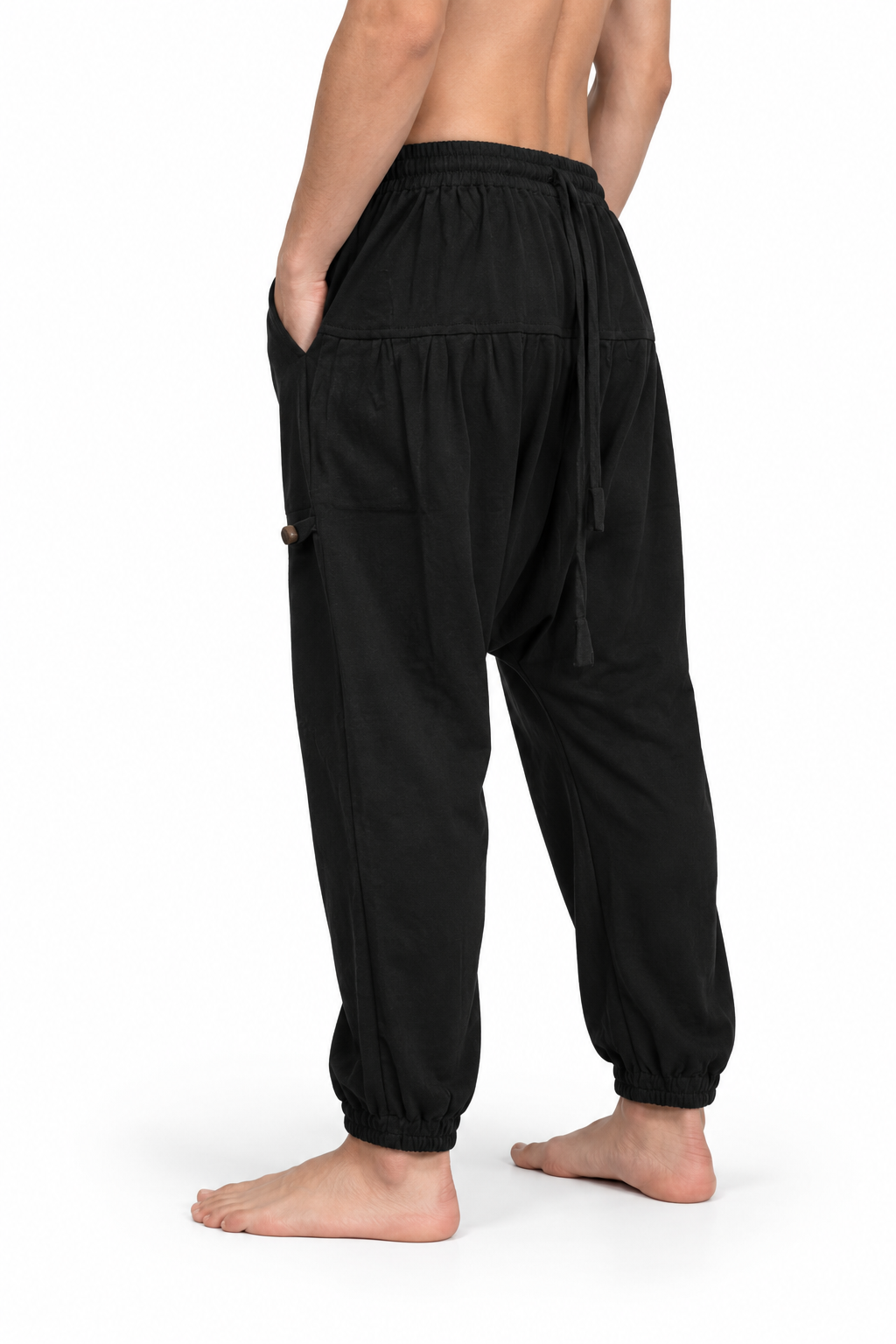 Black Plain Harem Pants – view 3