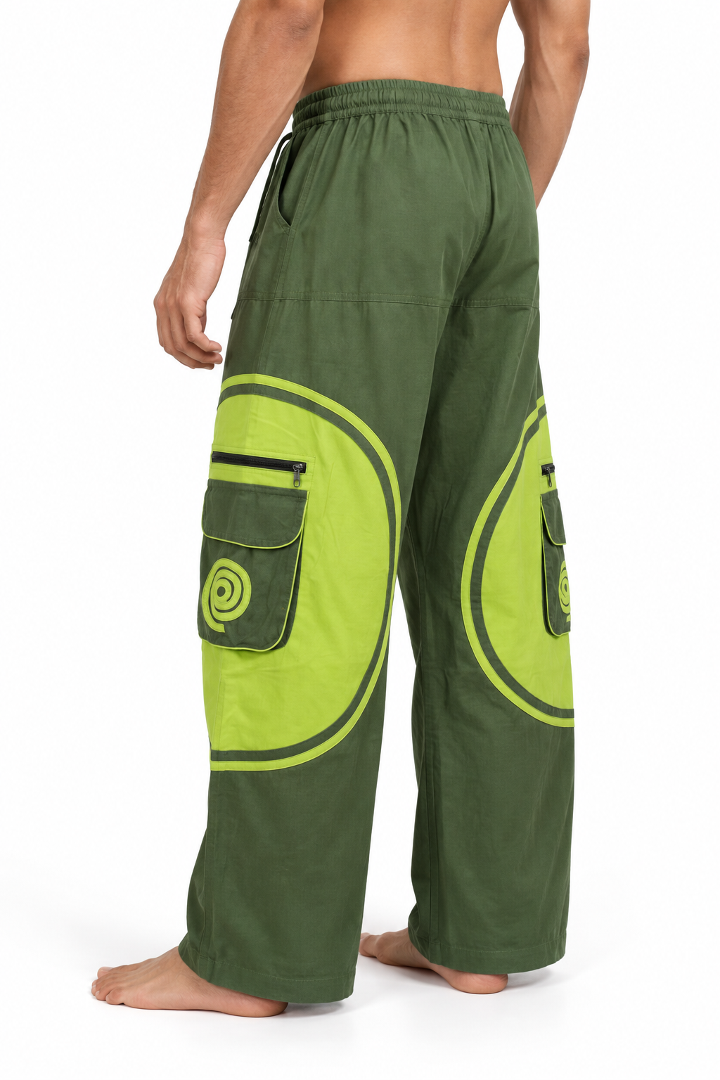 Olive Lime Circle Cargo Pants – view 3