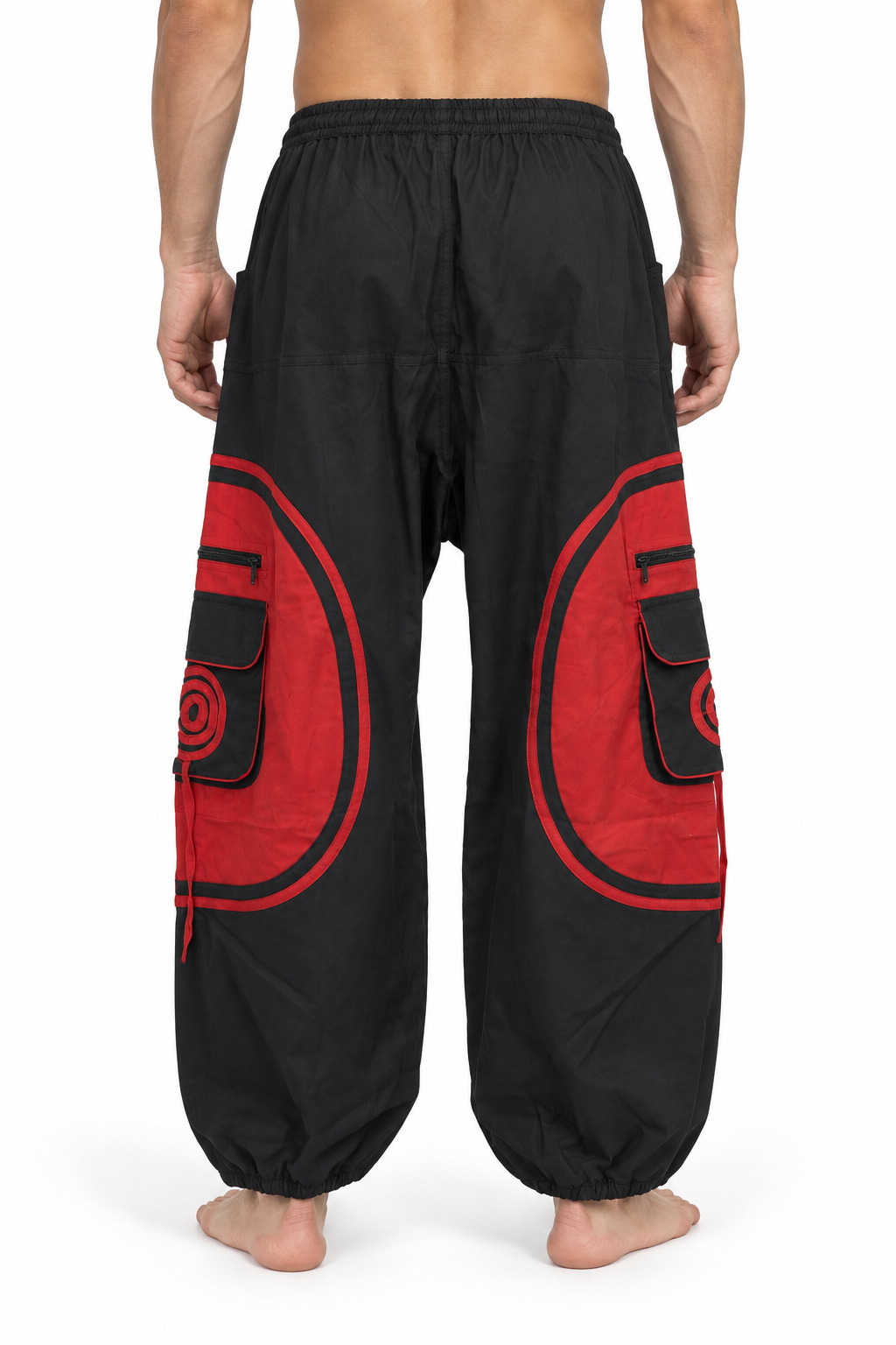 Black Red Circle Cargo Pants – view 4
