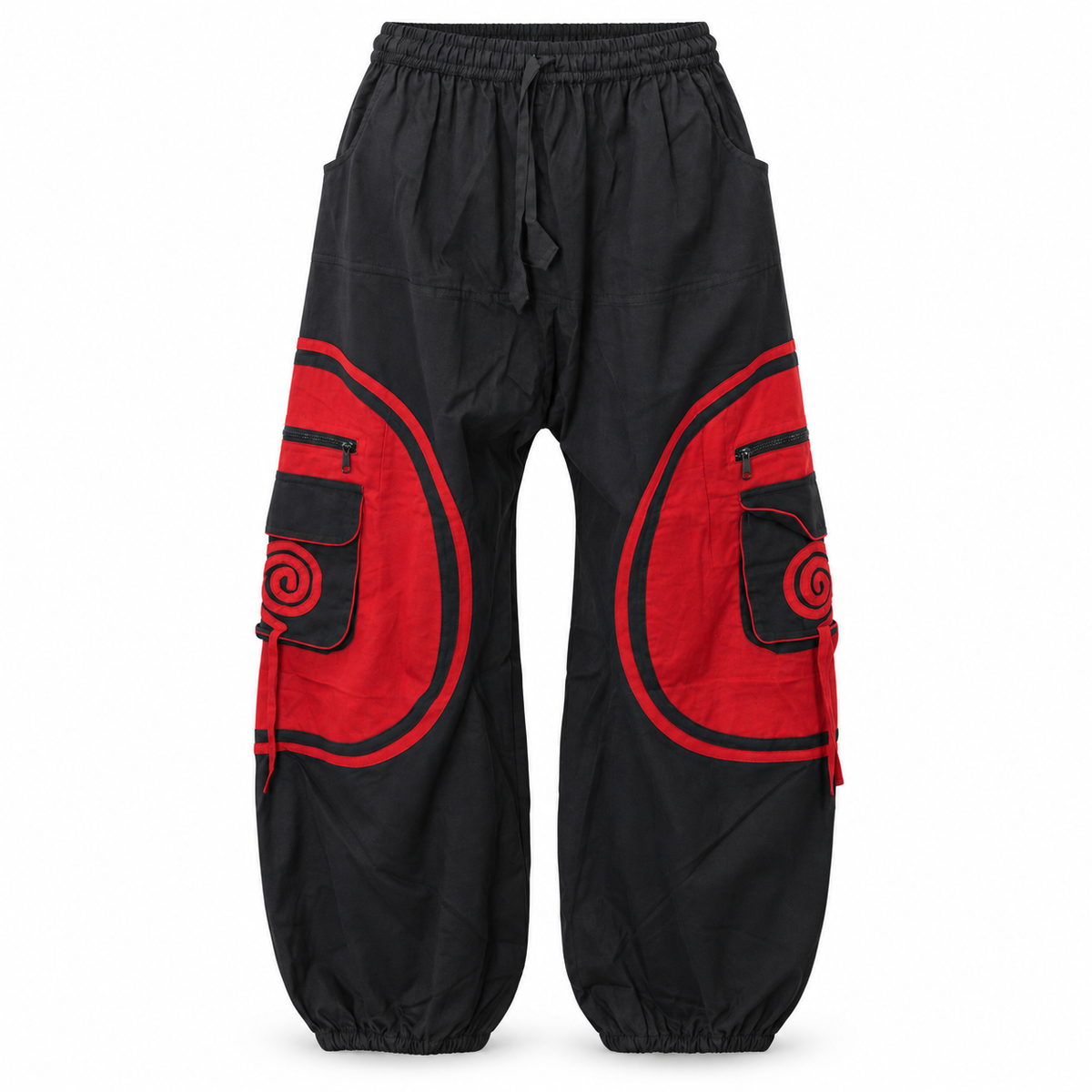 Black Red Circle Cargo Pants – view 5