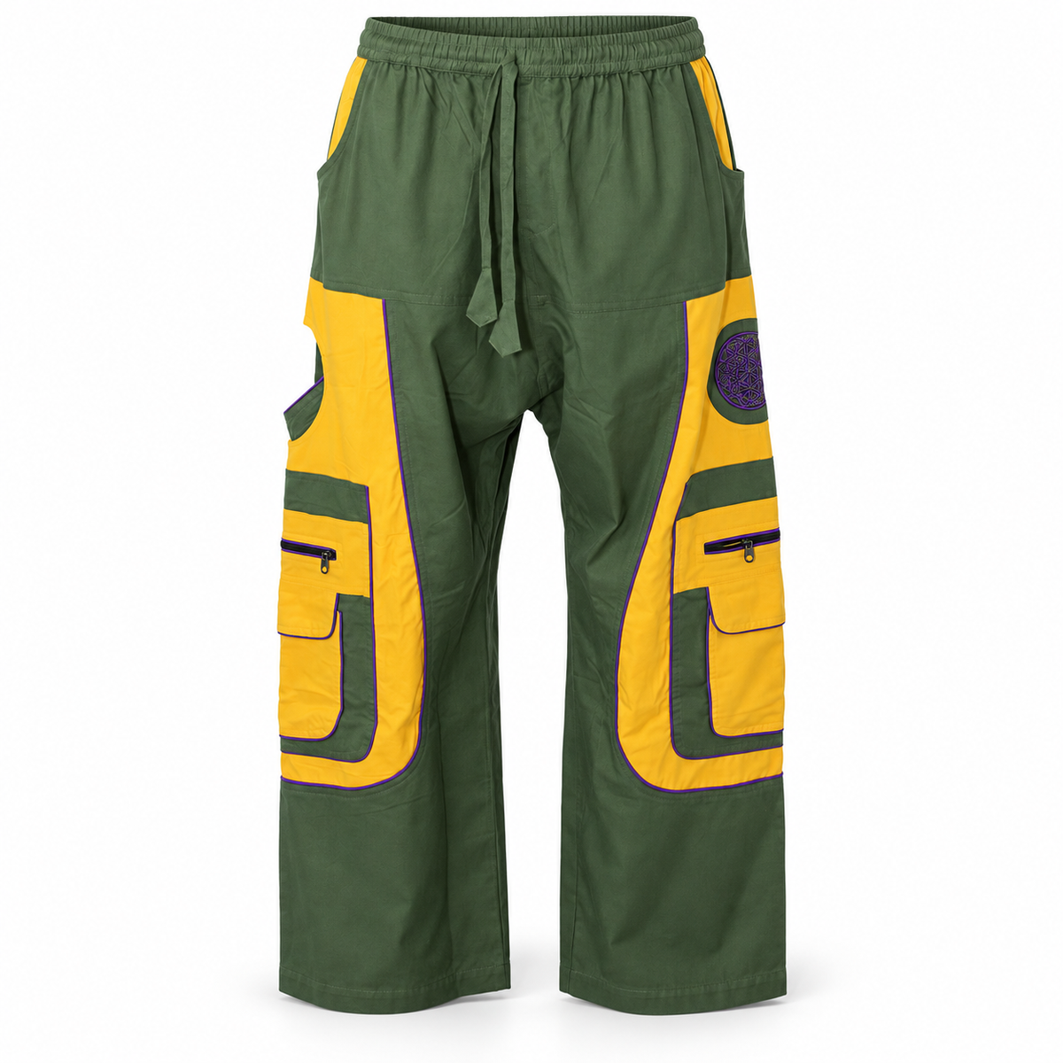 Olive Yellow Cargo Pants – view 1