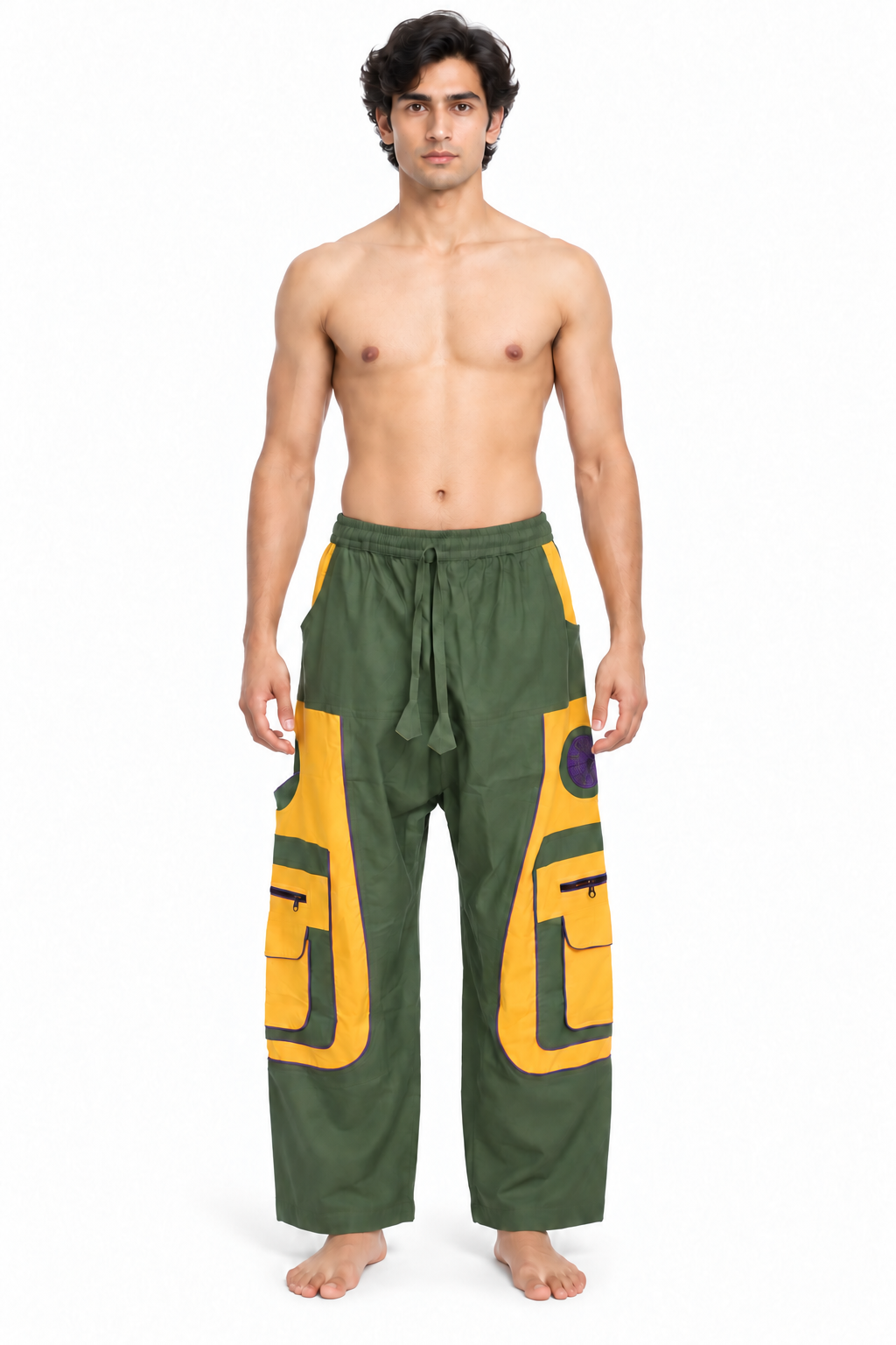 Olive Yellow Cargo Pants – view 2