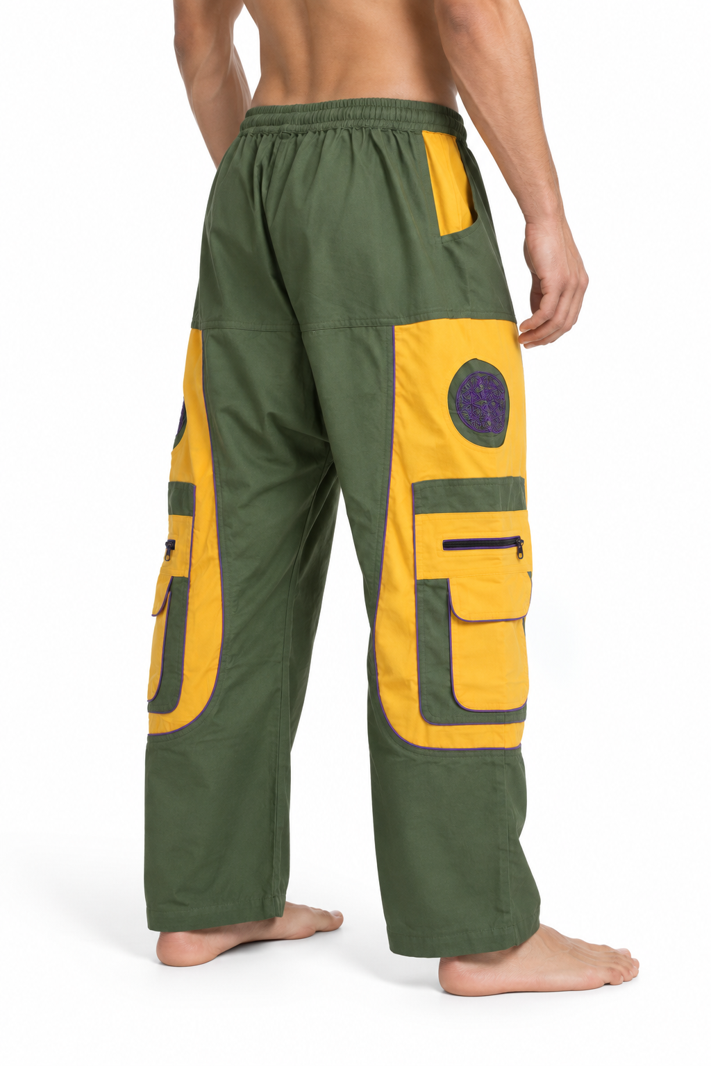 Olive Yellow Cargo Pants – view 3