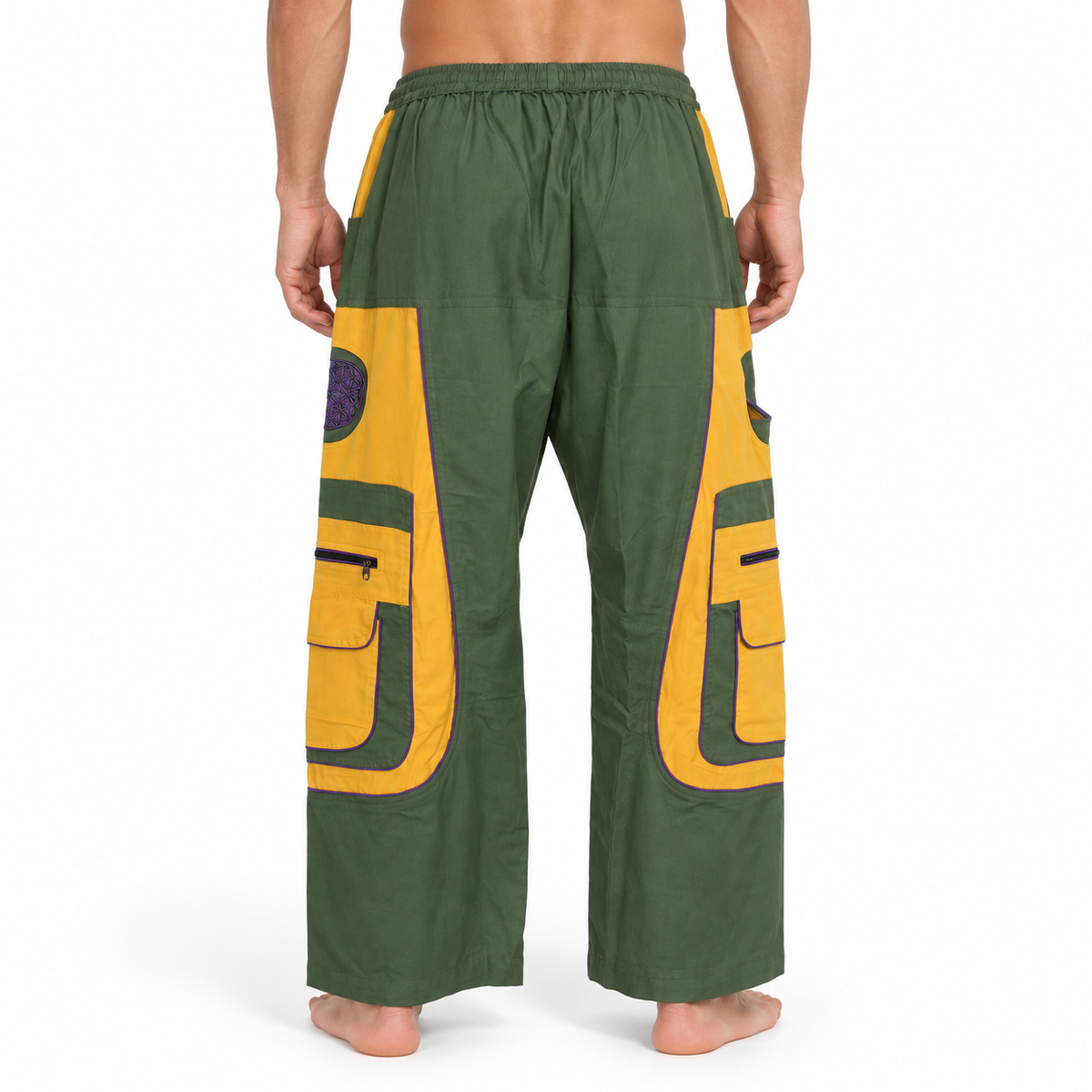 Olive Yellow Cargo Pants – view 4