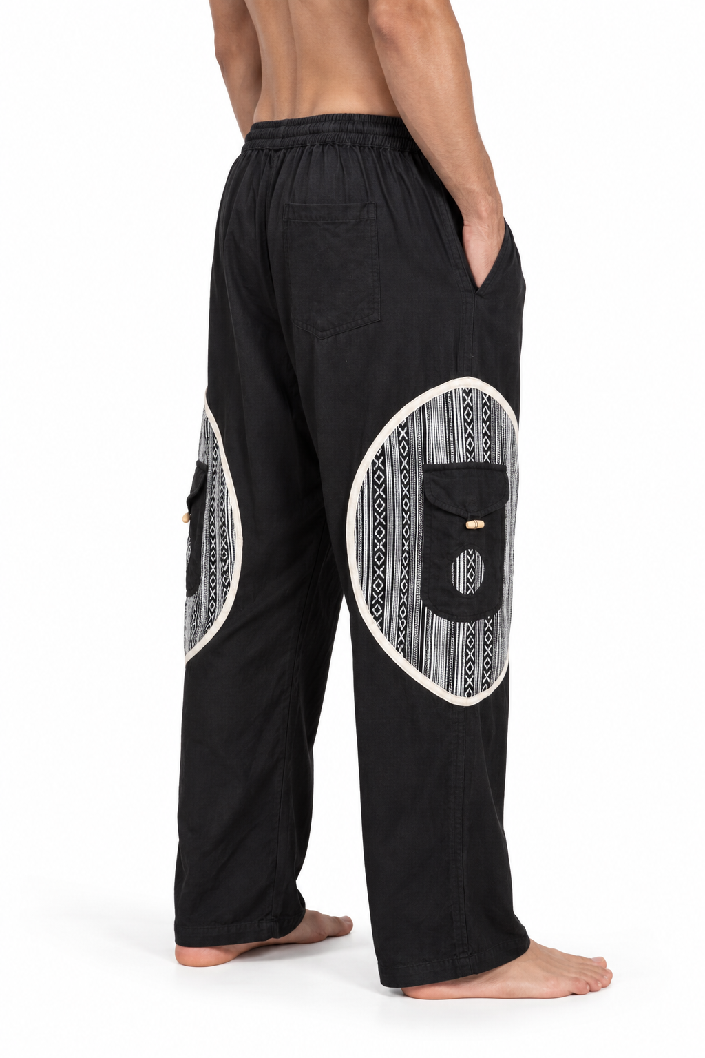 Black White Circle Cargo Pants – view 3