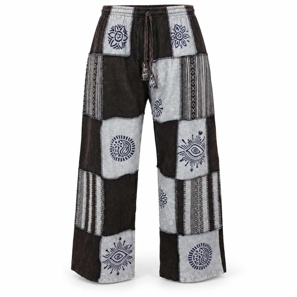Black White Patchwork Pants – view 1