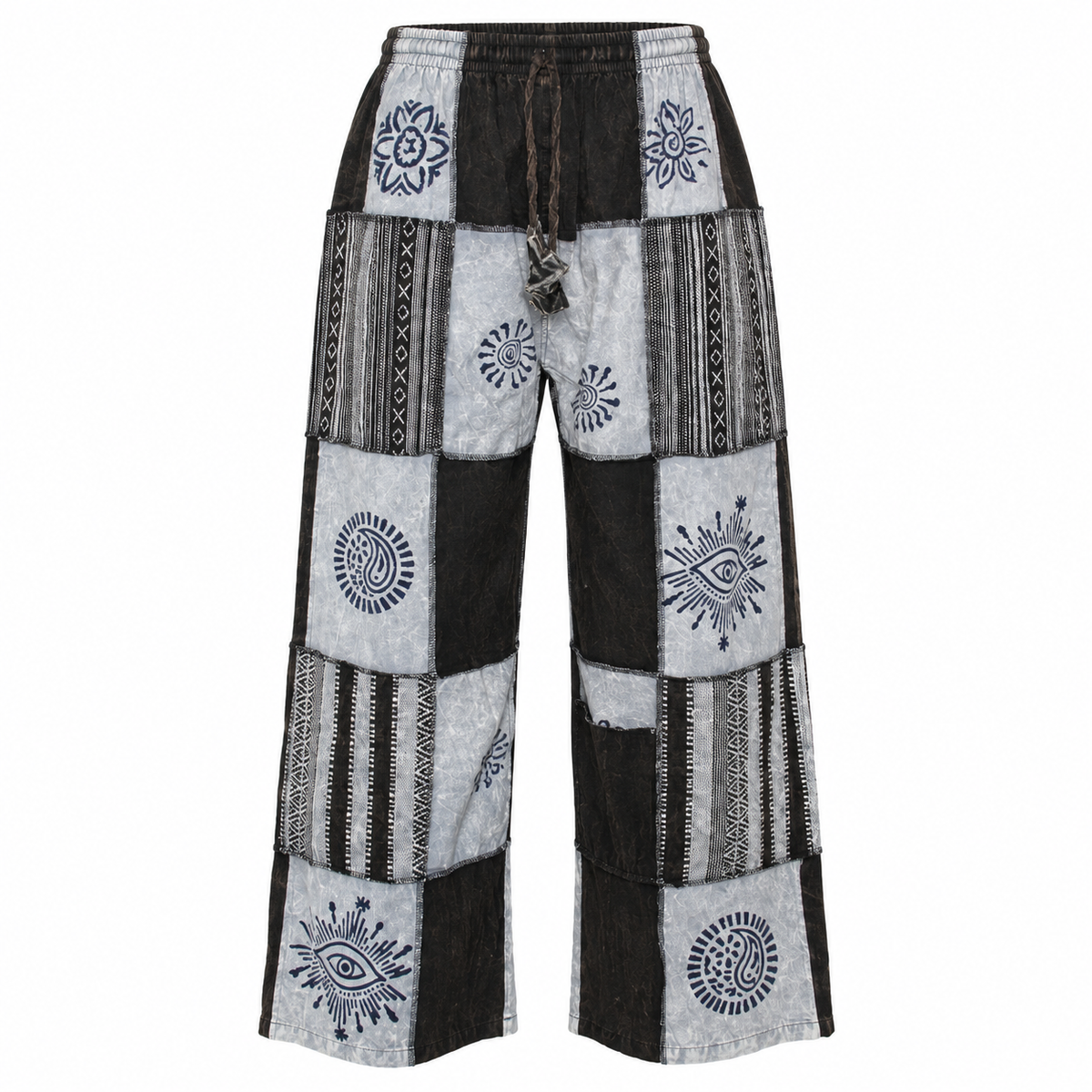 Black White Patchwork Pants – view 5
