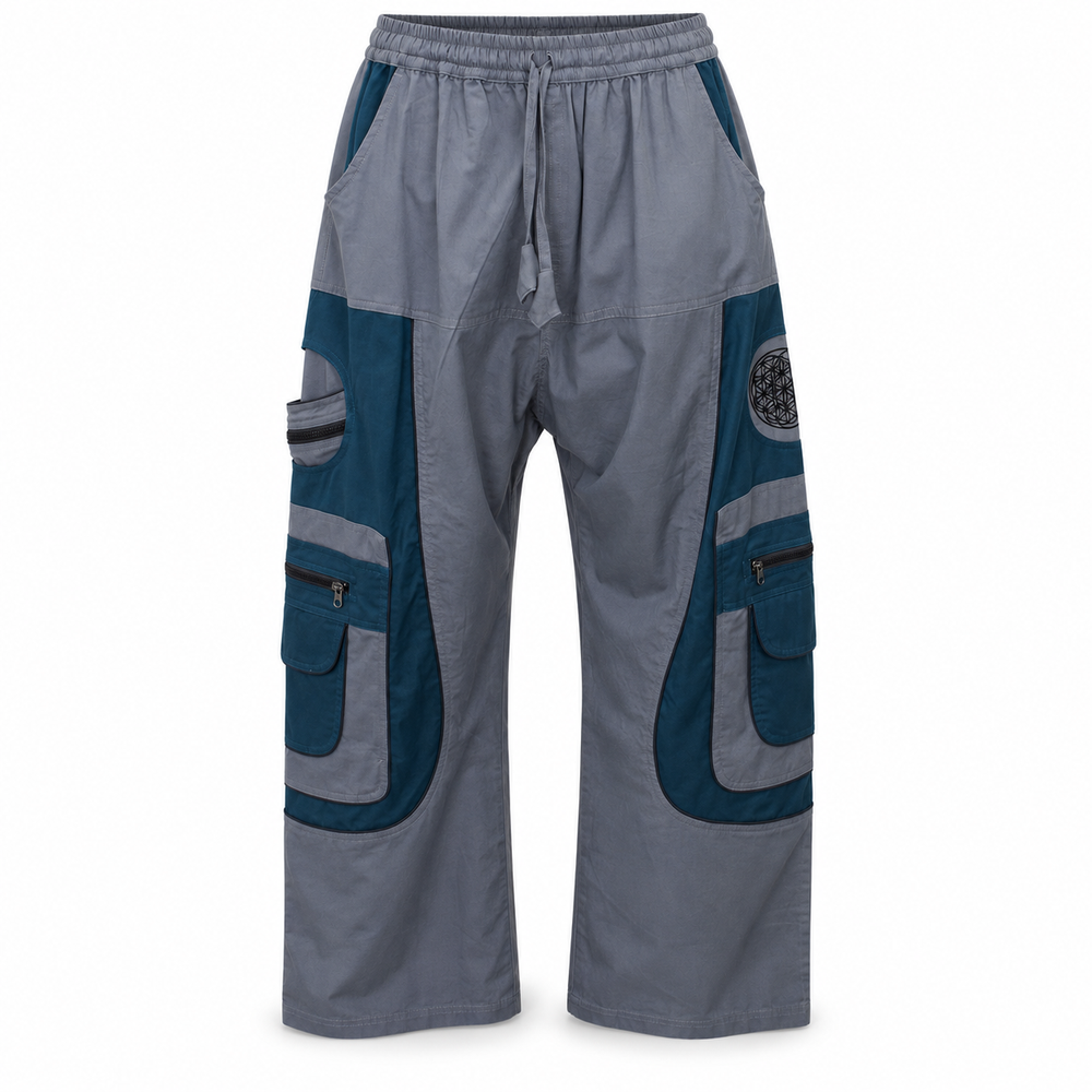 Grey Teal Cargo Pants – view 1
