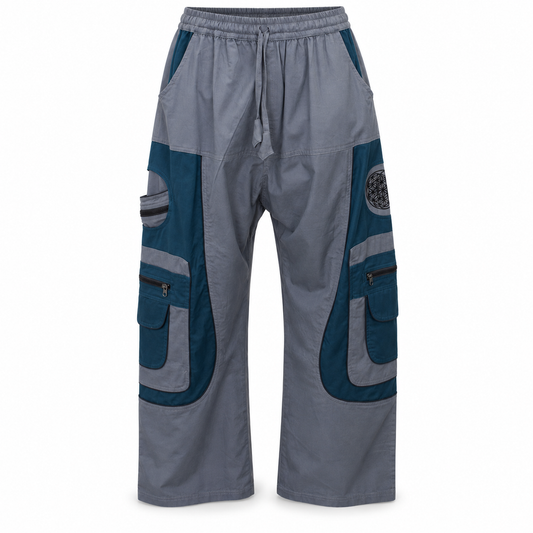 Grey Teal Cargo Pants – view 1