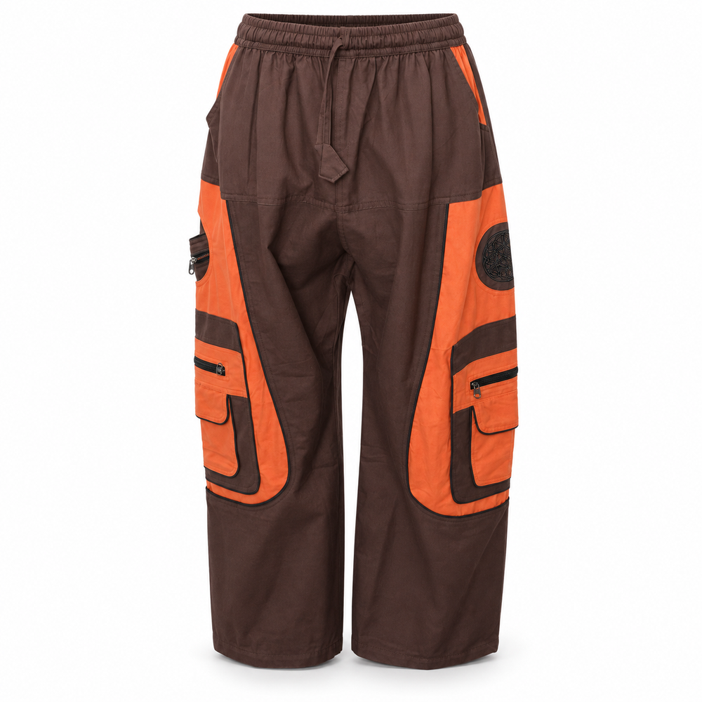 Brown Orange Cargo Pants – view 1