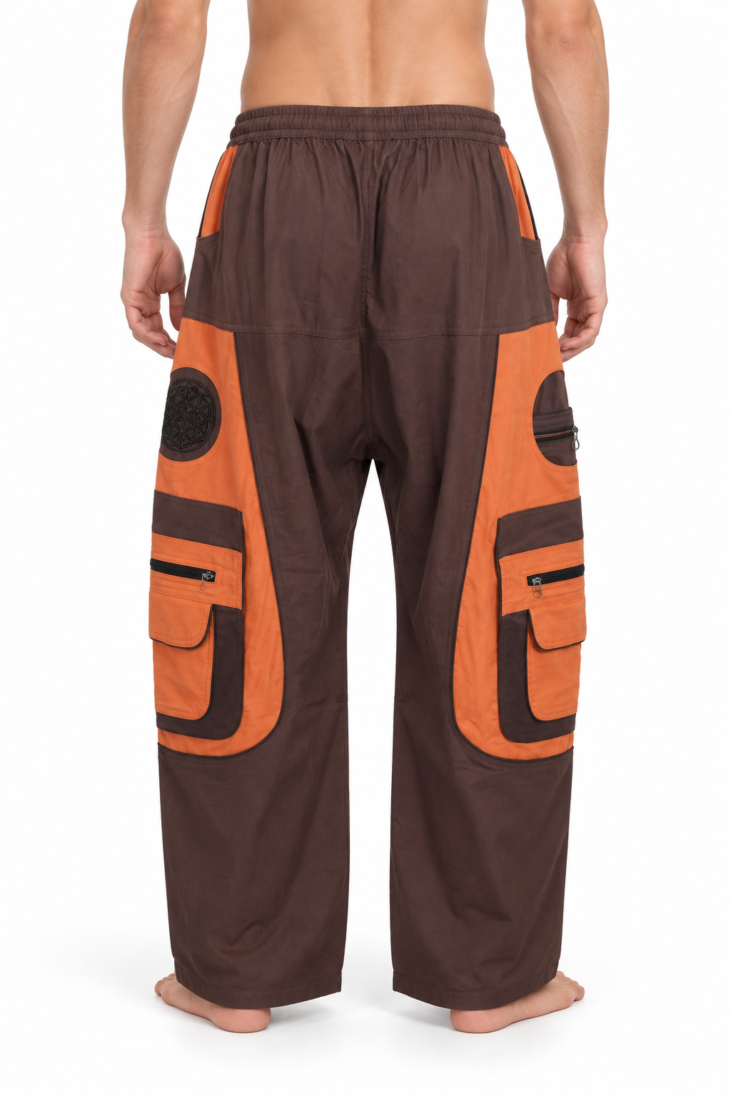 Brown Orange Cargo Pants – view 4