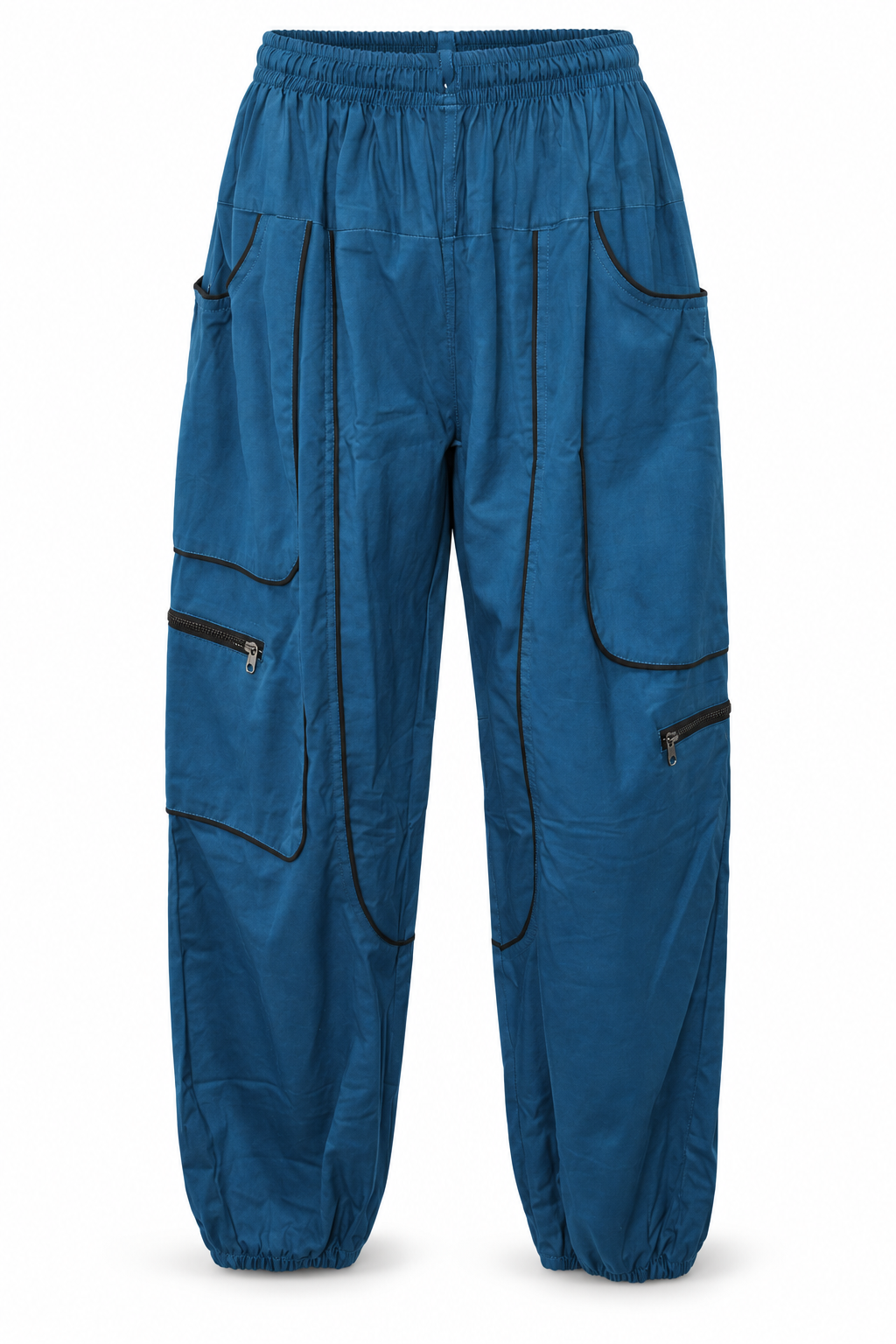 Blue Multi Pocket Cargo Pants – view 5