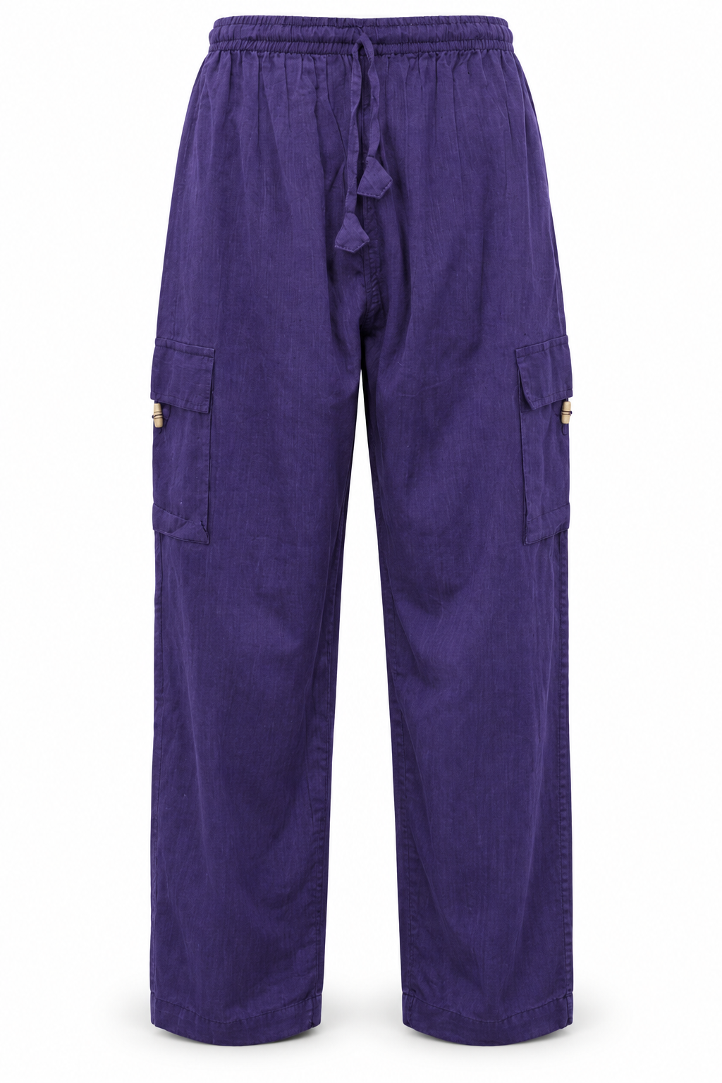Purple Plain Cargo Pants – view 1