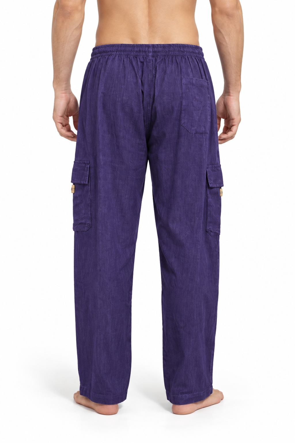 Purple Plain Cargo Pants – view 4