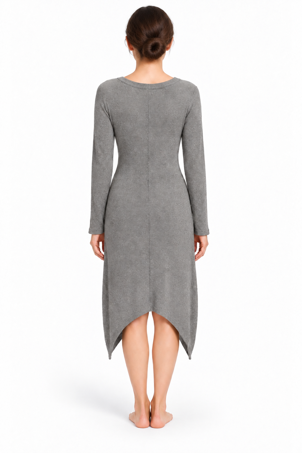 Indian Wool Long Dress with Cut Patterns