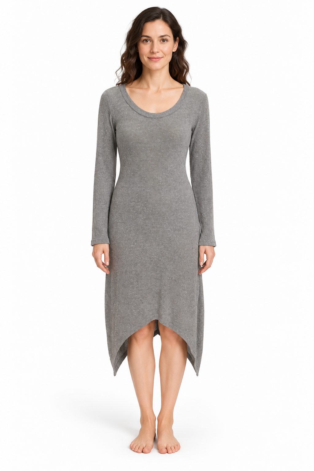 Indian Wool Long Dress with Cut Patterns