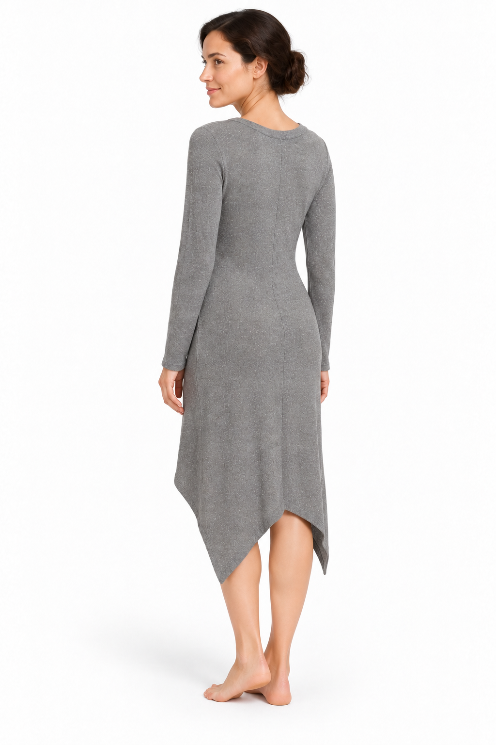 Indian Wool Long Dress with Cut Patterns