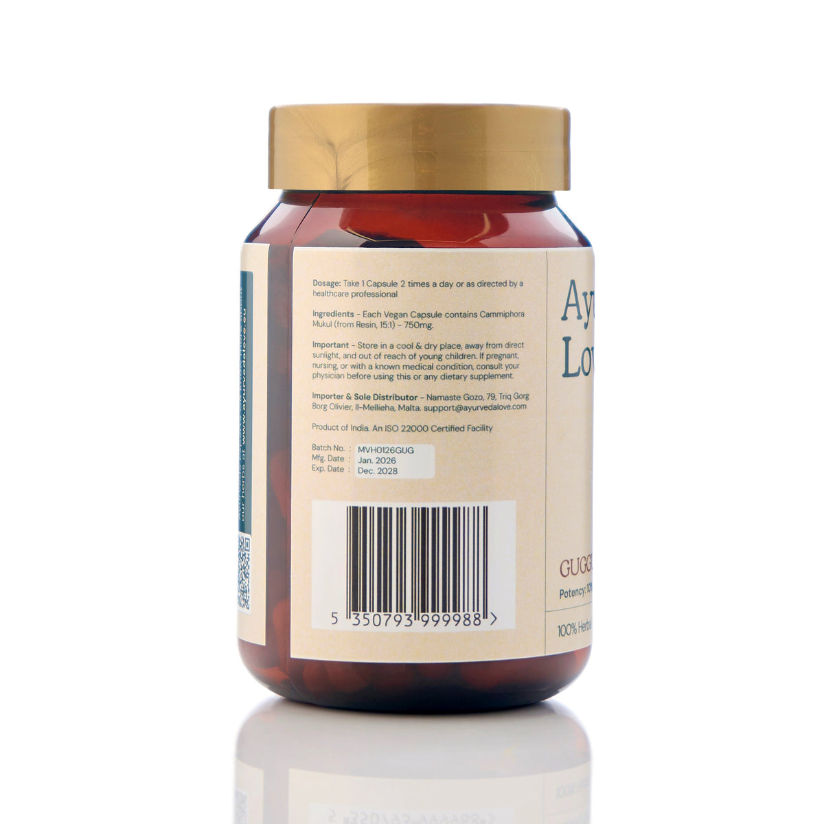 Guggul (Commiphora Mukul) — packaging back