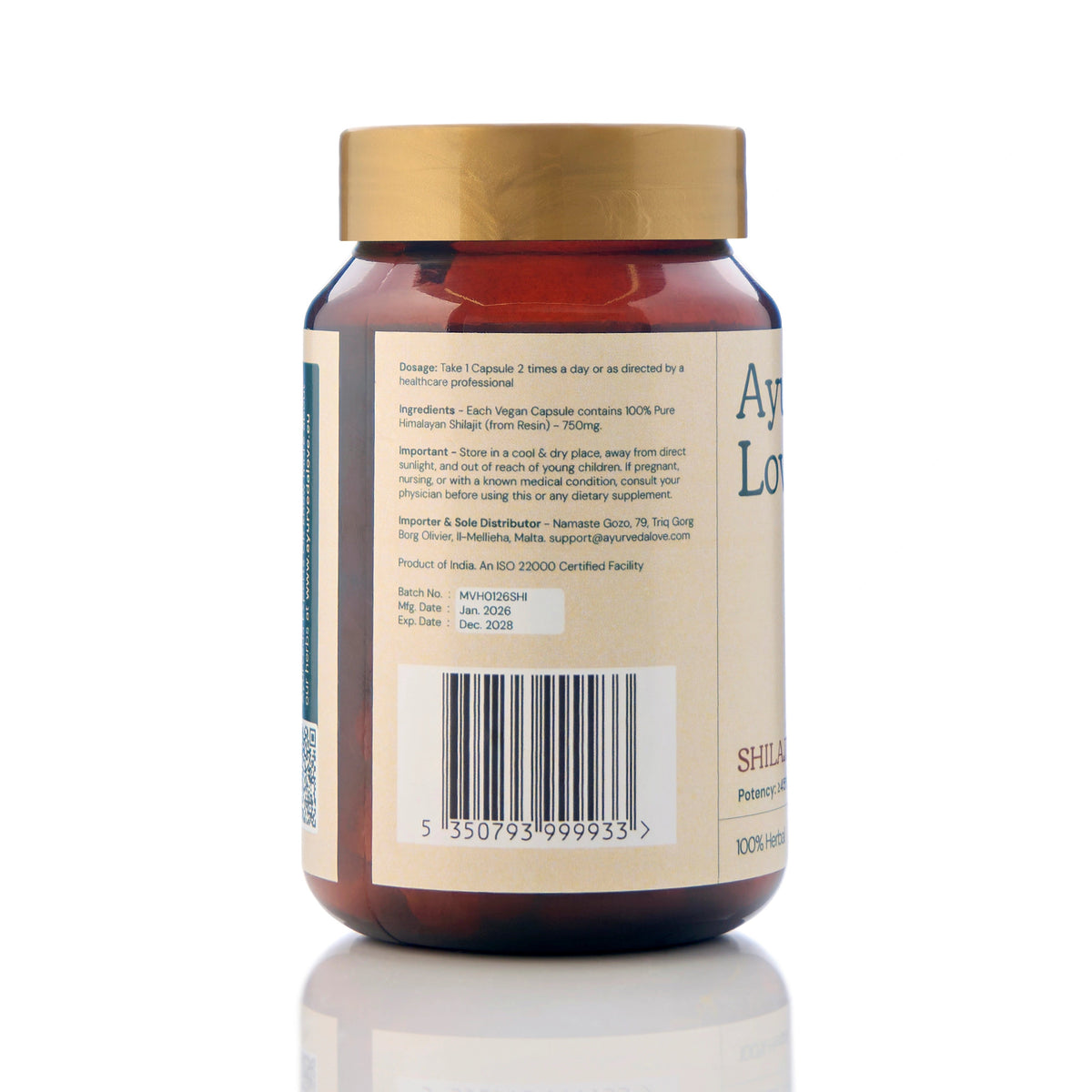Shilajit (Asphaltum) — packaging back
