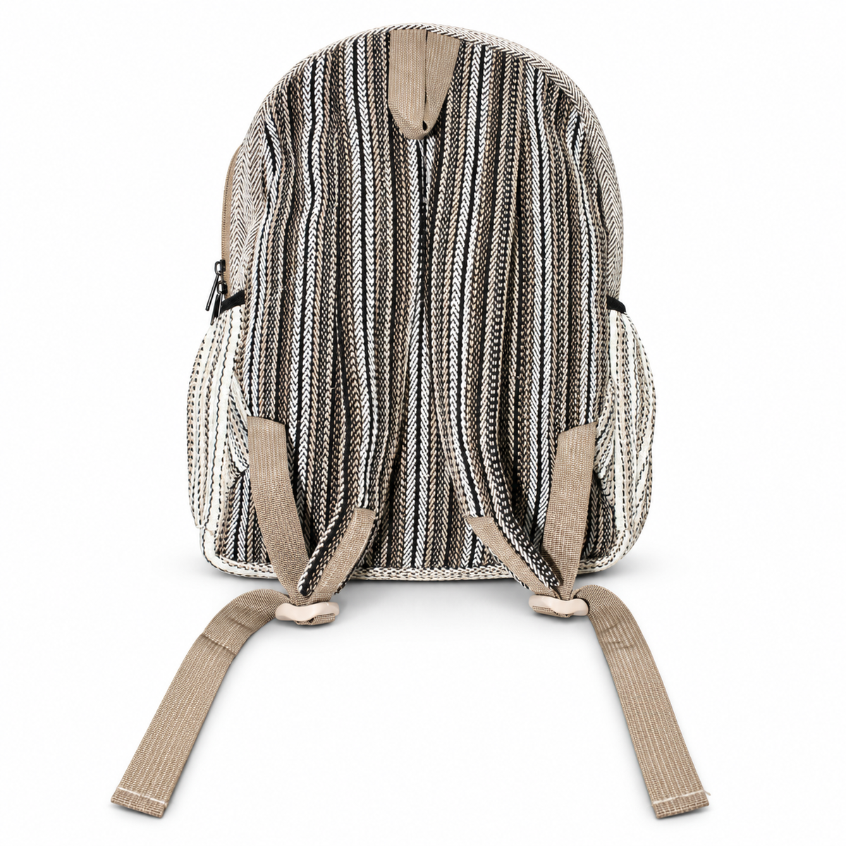 Beige Flower of Life Striped Backpack – view 3