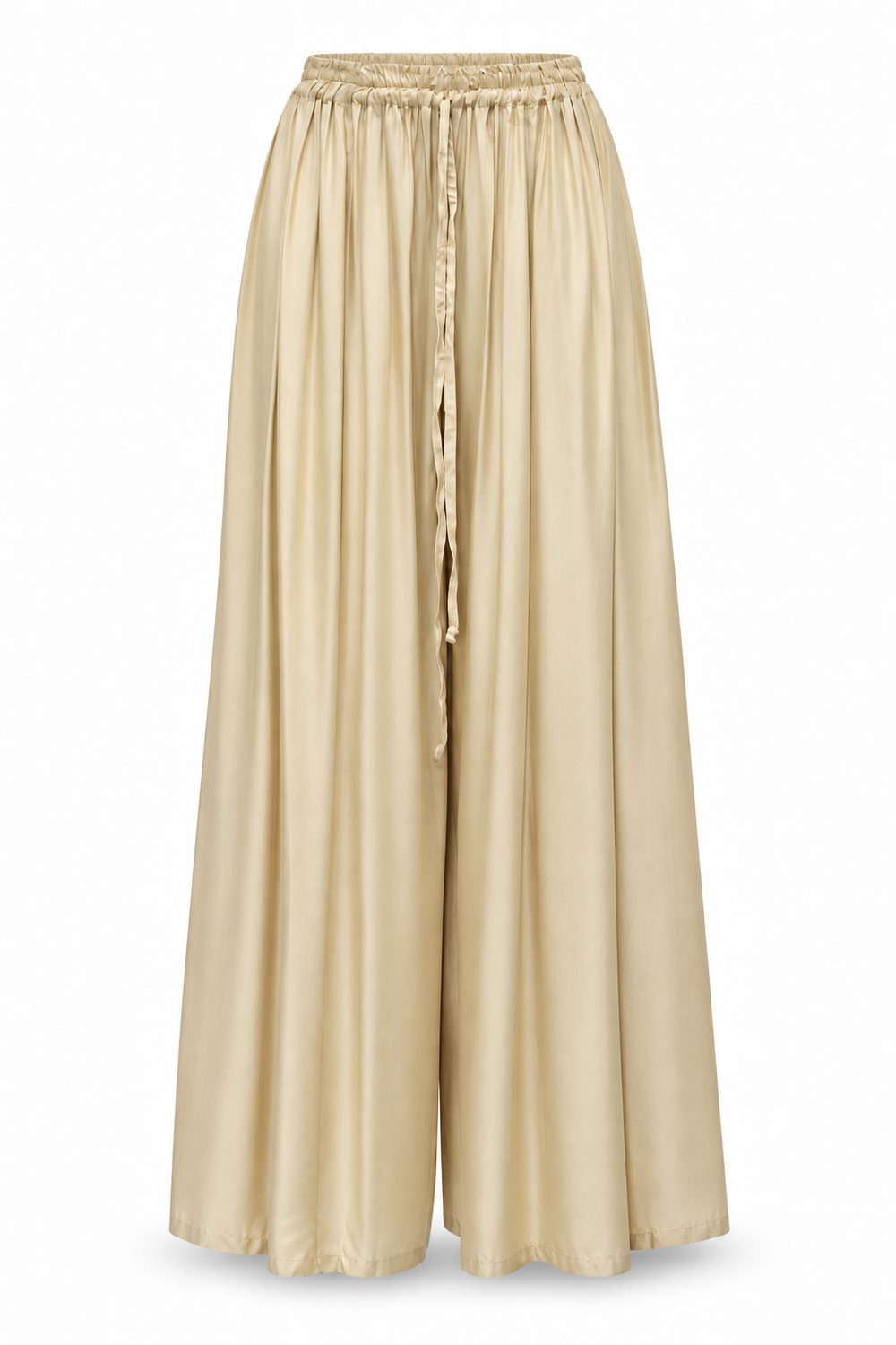 Beige Pleated Palazzo – product view 1