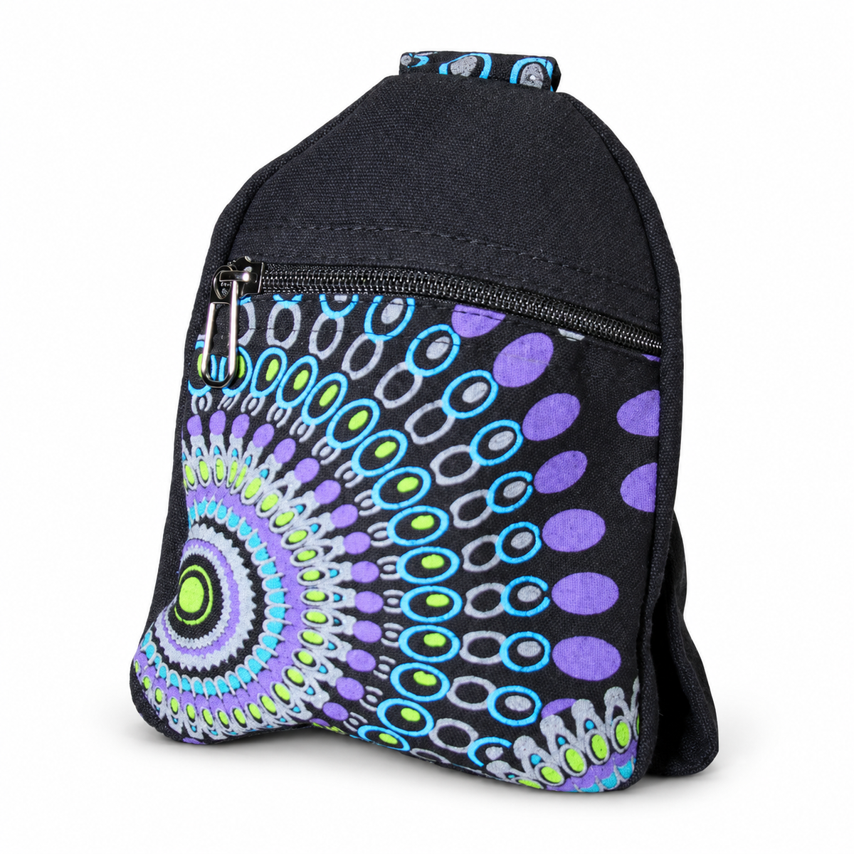 Black Blue Mandala Compact Crossbody Bag – view 2