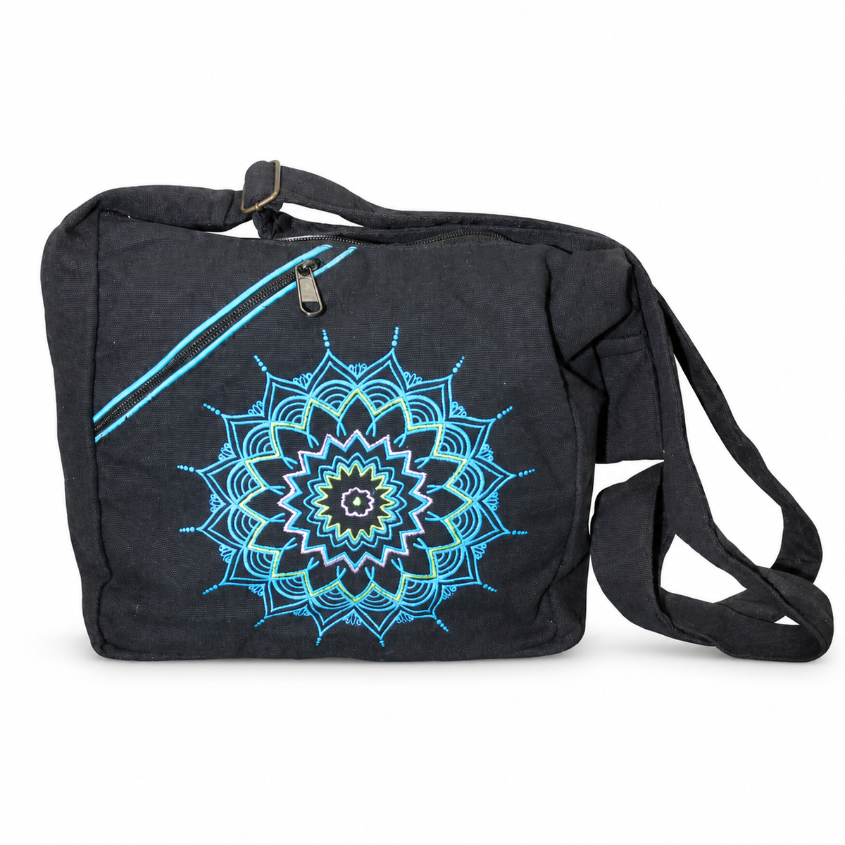 Black Blue Mandala Messenger Bag – view 1