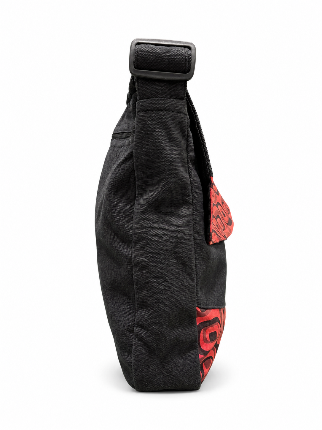 Black Pink Geometric Shoulder Bag – side view