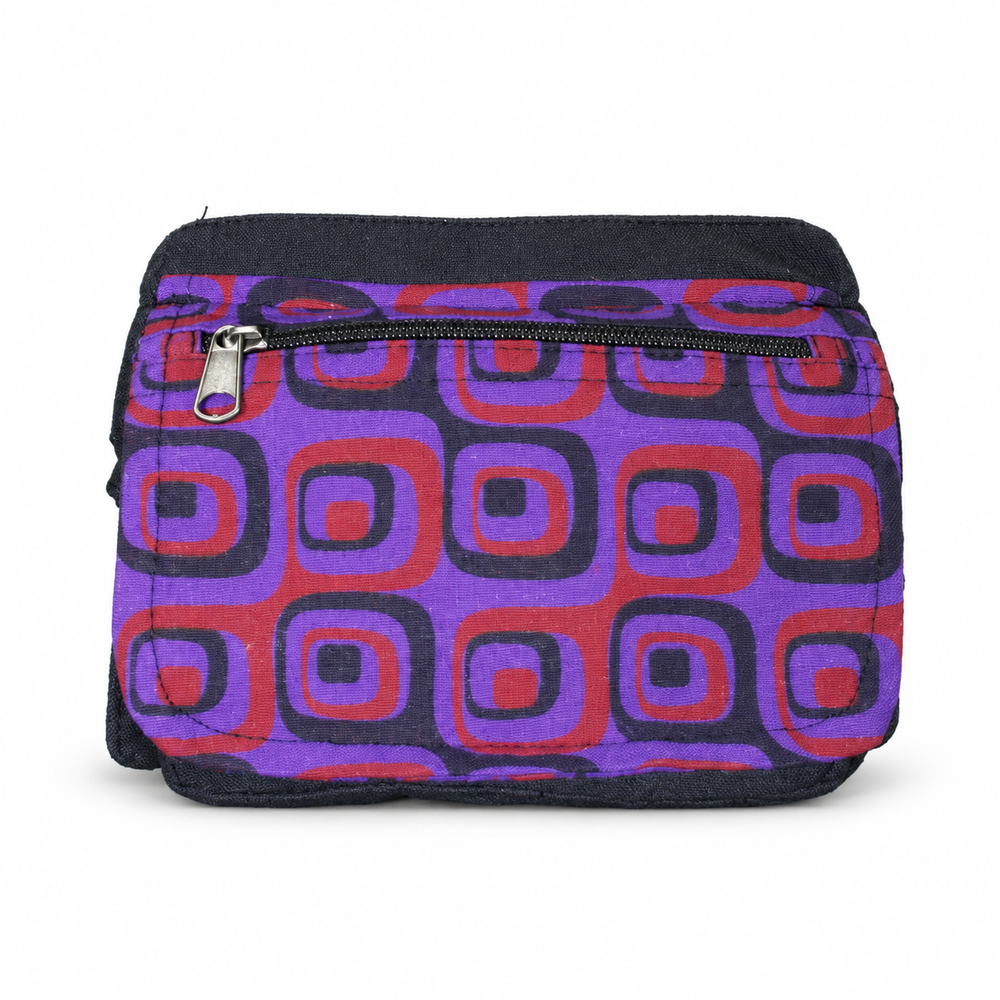 Black Purple Geometric Waist Bag – view 1