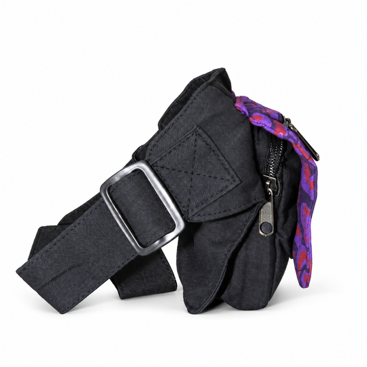 Black Purple Geometric Waist Bag – view 2