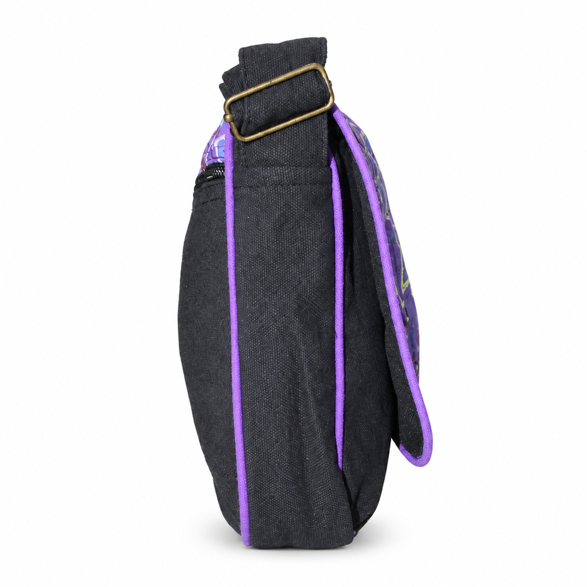 Black Purple Mandala Shoulder Bag – view 2