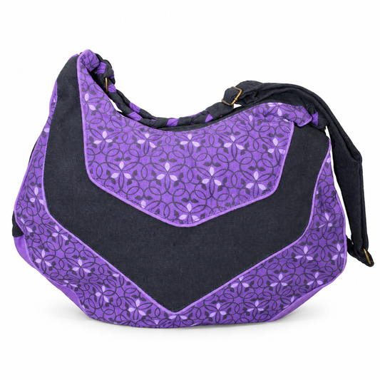 Black Purple Slouch Shoulder Bag – view 1