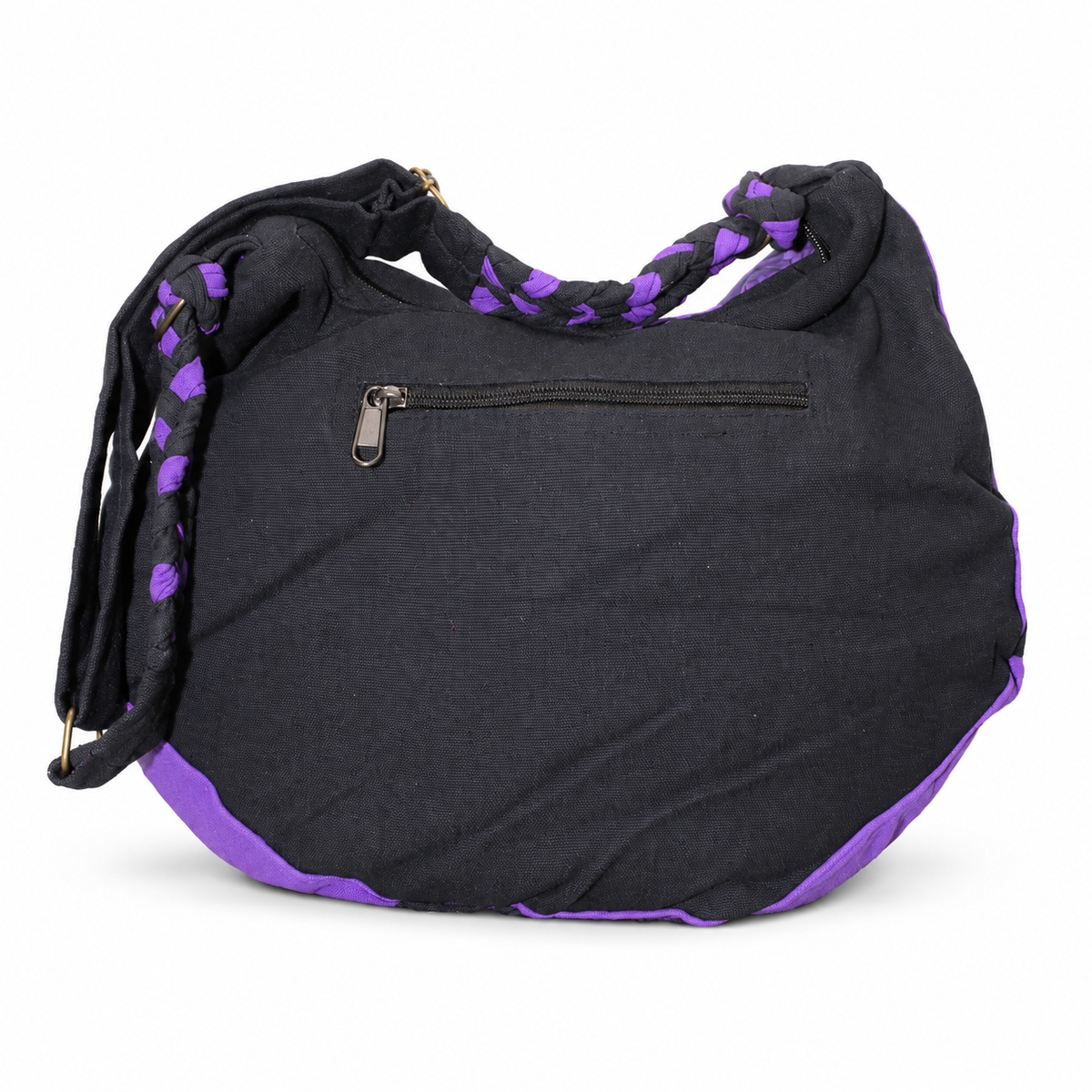 Black Purple Slouch Shoulder Bag – view 3