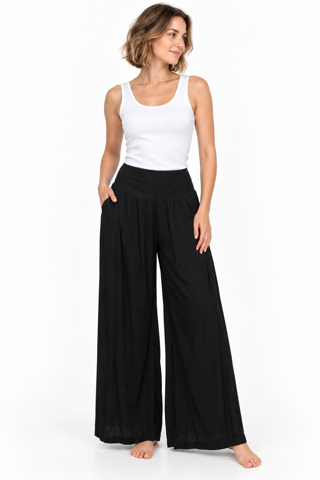 Black Split Palazzo – product view 2