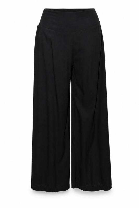 Black Wide Leg Pants – Smooth Waist – product view 1