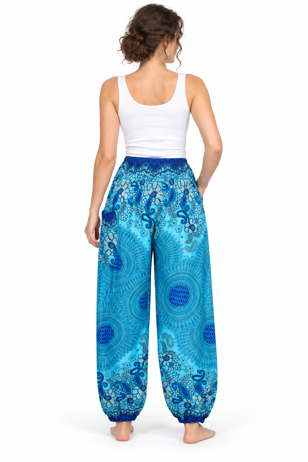 Blue Mandala Harem Pants – product view 4