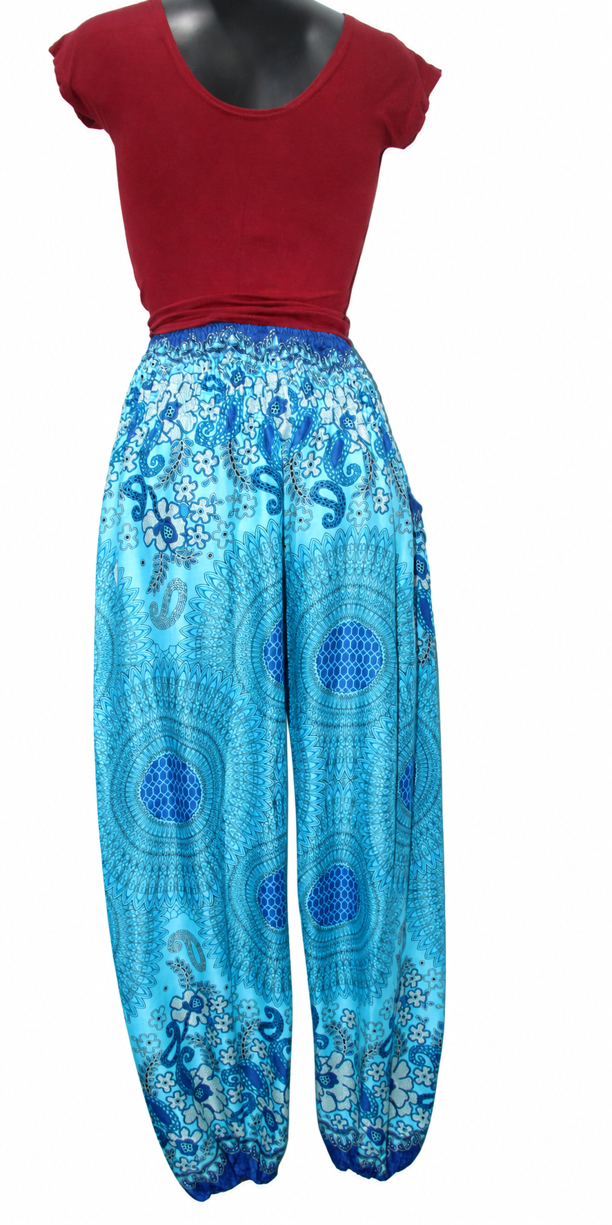 Blue Mandala Harem Pants – product view 6