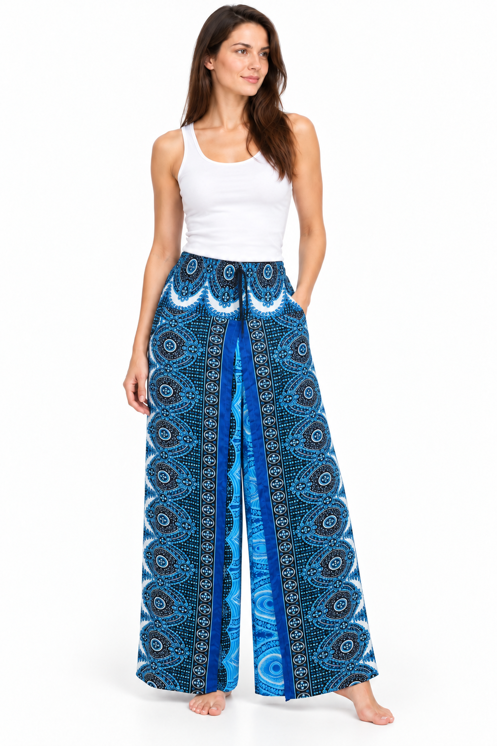 Blue Side Panel Palazzo – product view 2