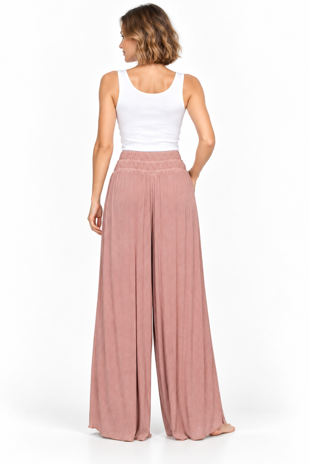 Blush Pink Wide Leg Pants – product view 4