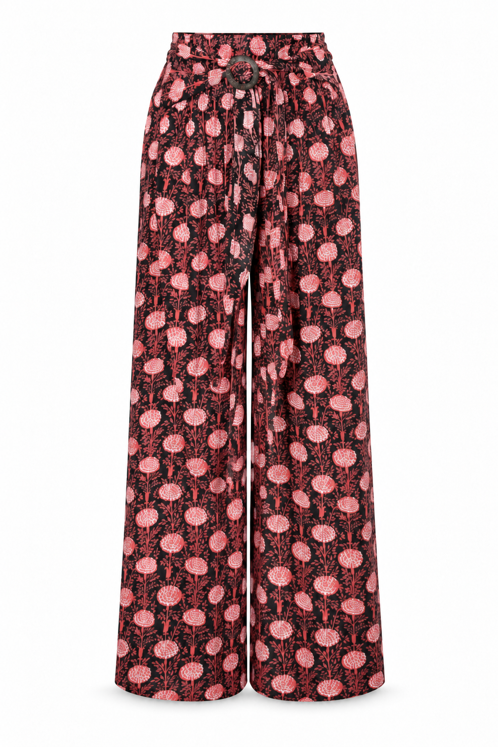 Burgundy Floral Palazzo – product view 1