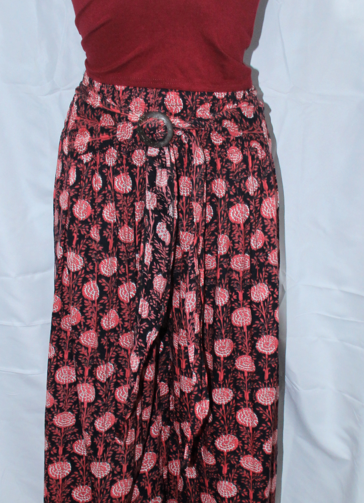 Burgundy Floral Palazzo – product view 5