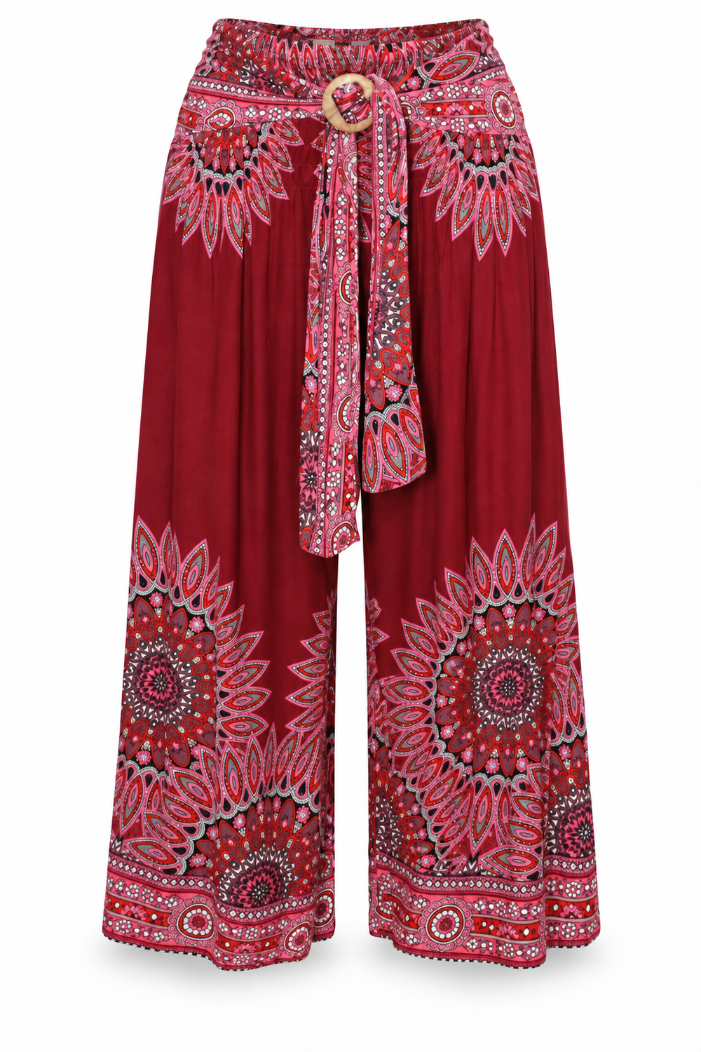 Burgundy Mandala Palazzo – product view 1